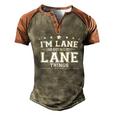 Im Lane Doing Lane Things Men's Henley Shirt Raglan Sleeve 3D Print T-shirt Brown Orange