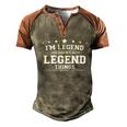 Im Legend Doing Legend Things Men's Henley Shirt Raglan Sleeve 3D Print T-shirt Brown Orange