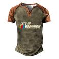 Lets Go Brandon Race Car Grunge Distressed Funny Gift Idea Men's Henley Shirt Raglan Sleeve 3D Print T-shirt Brown Orange