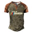 Lets Go Brandon Race Car Grunge Distressed Funny Gift Idea Men's Henley Shirt Raglan Sleeve 3D Print T-shirt Brown Orange