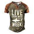 Live Every Week Like Its Shark Week 2 Men's Henley Shirt Raglan Sleeve 3D Print T-shirt Brown Orange