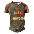 Make Heaven Crowded Christian Faith In Jesus Christ Our Lord Gift Men's Henley Shirt Raglan Sleeve 3D Print T-shirt Brown Orange