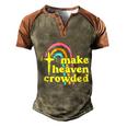 Make Heaven Crowded Cute Christian Missionary Pastors Wife Meaningful Gift Men's Henley Shirt Raglan Sleeve 3D Print T-shirt Brown Orange