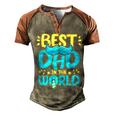 Mens Best Dad In The World For A Dad   Men's Henley Shirt Raglan Sleeve 3D Print T-shirt Brown Orange