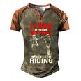 Motocross - I Love My Wife Men's Henley Shirt Raglan Sleeve 3D Print T-shirt Brown Orange