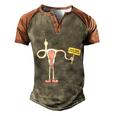 My Body My Choice V2 Men's Henley Shirt Raglan Sleeve 3D Print T-shirt Brown Orange