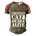Physicists Scientists Schrödingers Katze Cool Gift Men's Henley Shirt Raglan Sleeve 3D Print T-shirt Brown Orange