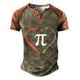 Pi Day Love Is Like Pi Valentines Math Teacher Gift Men's Henley Shirt Raglan Sleeve 3D Print T-shirt Brown Orange