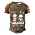 Pink Or Blue Grandma Loves Yougiftgender Reveal Gift Men's Henley Shirt Raglan Sleeve 3D Print T-shirt Brown Orange