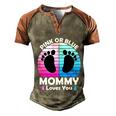 Pregnancy Announcet Mom 2021 Pink Or Blue Mommy Loves You Cool Gift Men's Henley Shirt Raglan Sleeve 3D Print T-shirt Brown Orange