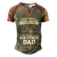 Proud Air Force Dad I Raised Mine Men's Henley Shirt Raglan Sleeve 3D Print T-shirt Brown Orange