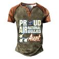 Proud Air National Guard Aunt Usa Military Women Men's Henley Shirt Raglan Sleeve 3D Print T-shirt Brown Orange