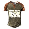 Roe Roe Roe Your Vote V2 Men's Henley Shirt Raglan Sleeve 3D Print T-shirt Brown Orange