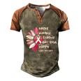 Sunflower Pink Ribbon Breast Caner Men's Henley Shirt Raglan Sleeve 3D Print T-shirt Brown Orange