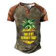 This Is My Hawaiian Funny Gift Men's Henley Shirt Raglan Sleeve 3D Print T-shirt Brown Orange