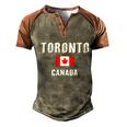 Toronto Canada Retro Vintage National Pride Gift Souvenir Gift Men's Henley Shirt Raglan Sleeve 3D Print T-shirt Brown Orange