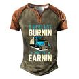 Truck Driver Funny Trucker Semicute Gifttrailer Truck Gift Men's Henley Shirt Raglan Sleeve 3D Print T-shirt Brown Orange