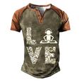 Turntable Dj Love Dance Music Dj Techno Edm Music Producer Gift Men's Henley Shirt Raglan Sleeve 3D Print T-shirt Brown Orange