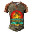 Vintage Sunset Summer Vacation 2022 Anna Maria Island Beach Cool Gift Men's Henley Shirt Raglan Sleeve 3D Print T-shirt Brown Orange