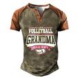 Volleyball Grandma Meaningful Gift Men's Henley Shirt Raglan Sleeve 3D Print T-shirt Brown Orange