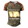 We Remember Funny Gift Salute Military Memorial Day Cute Gift Men's Henley Shirt Raglan Sleeve 3D Print T-shirt Brown Orange