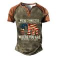 Were Connected With You No Matter Where You Are Memorial Day Gift Men's Henley Shirt Raglan Sleeve 3D Print T-shirt Brown Orange