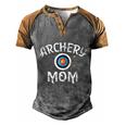 Archery Archer Mom Target Proud Parent Bow Arrow Funny Men's Henley Shirt Raglan Sleeve 3D Print T-shirt Grey Brown