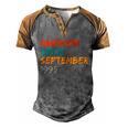 Awesome Since September 1995 Men's Henley Shirt Raglan Sleeve 3D Print T-shirt Grey Brown