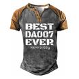 Best Daddy Ever Fathers Day For Dads 007 Men's Henley Raglan T-Shirt Grey Brown