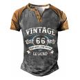 Born In 1956 Vintage Classic Dude 66Th Years Old Birthday Graphic Design Printed Casual Daily Basic Men's Henley Shirt Raglan Sleeve 3D Print T-shirt Grey Brown