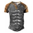 Classic Car Men Car Mechanic Vintage Car Men's Henley Shirt Raglan Sleeve 3D Print T-shirt Grey Brown