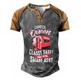 Cool Camper Queen Classy Sassy Smart Assy Funny Camping Gift Men's Henley Shirt Raglan Sleeve 3D Print T-shirt Grey Brown