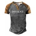 Definition Of Dissent Differ In Opinion Or Sentiment Men's Henley Raglan T-Shirt Grey Brown