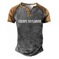Desantis Escape To Florida Cool Gift Men's Henley Shirt Raglan Sleeve 3D Print T-shirt Grey Brown