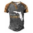 Desantis Escape To Florida Cute Gift Men's Henley Shirt Raglan Sleeve 3D Print T-shirt Grey Brown