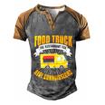Food Truck Cool Gift Funny Connoisseur Quote Food Truck Lover Gift Men's Henley Shirt Raglan Sleeve 3D Print T-shirt Grey Brown