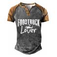 Foodtruck Love Ice Cream Trucks Fastfood Food Truck Gift Men's Henley Shirt Raglan Sleeve 3D Print T-shirt Grey Brown