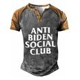 Funny Anti Biden Anti Biden Social Club Men's Henley Shirt Raglan Sleeve 3D Print T-shirt Grey Brown