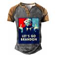 Funny Anti Biden Donald Trump Let’S Go Brandon Men's Henley Shirt Raglan Sleeve 3D Print T-shirt Grey Brown