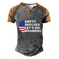 Funny Anti Biden Empty Shelves Joe Lets Go Brandon Anti Biden Men's Henley Shirt Raglan Sleeve 3D Print T-shirt Grey Brown