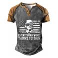 Funny Anti Biden Everything Woke Turns To Shit Funny Trump V2 Men's Henley Shirt Raglan Sleeve 3D Print T-shirt Grey Brown