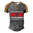 Funny Anti Biden Fjb Let Go Brandon Lets Go Brandon Republican Fjb Funny Men's Henley Shirt Raglan Sleeve 3D Print T-shirt Grey Brown