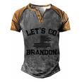 Funny Anti Biden Fjb Lets Go Brandon Funny Political Lets Go Brandon Men's Henley Shirt Raglan Sleeve 3D Print T-shirt Grey Brown