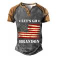 Funny Anti Biden Fjb Lets Go Brandon Let Go Brandon American Flag Republic Men's Henley Shirt Raglan Sleeve 3D Print T-shirt Grey Brown