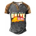 Funny Cool Real Drive Big Rigs For Truck Driver Great Gift Men's Henley Shirt Raglan Sleeve 3D Print T-shirt Grey Brown