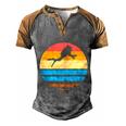 Funny Retro Scuba Diving Graphic Design Printed Casual Daily Basic Men's Henley Shirt Raglan Sleeve 3D Print T-shirt Grey Brown