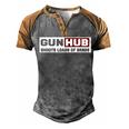 Gunhub Men's Henley Shirt Raglan Sleeve 3D Print T-shirt Grey Brown