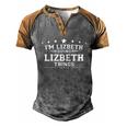 Im Lizbeth Doing Lizbeth Things Men's Henley Shirt Raglan Sleeve 3D Print T-shirt Grey Brown