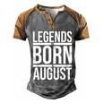 Legends Are Born In August Gift Men's Henley Shirt Raglan Sleeve 3D Print T-shirt Grey Brown