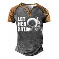 Let Her Eat Men's Henley Shirt Raglan Sleeve 3D Print T-shirt Grey Brown